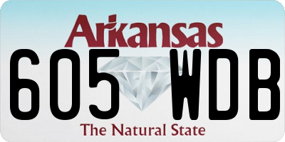 AR license plate 605WDB