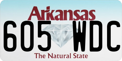 AR license plate 605WDC