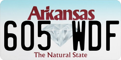 AR license plate 605WDF