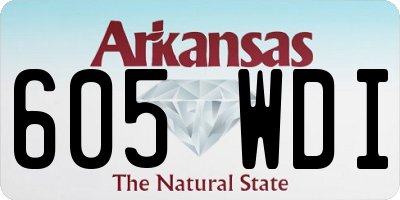 AR license plate 605WDI
