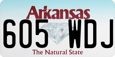 AR license plate 605WDJ