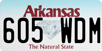 AR license plate 605WDM