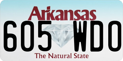 AR license plate 605WDO