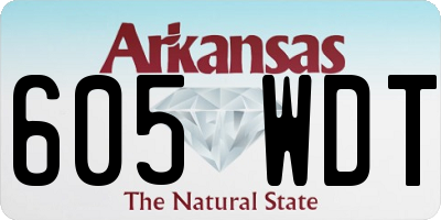 AR license plate 605WDT