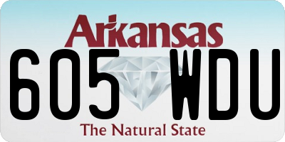 AR license plate 605WDU