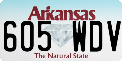 AR license plate 605WDV