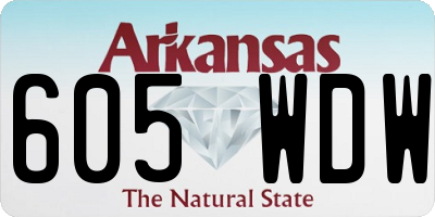 AR license plate 605WDW