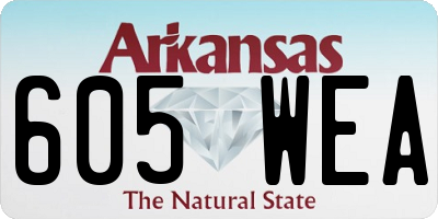 AR license plate 605WEA