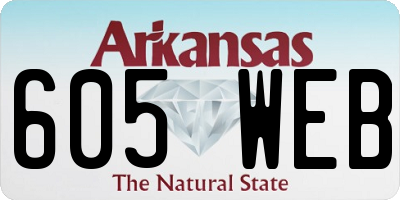 AR license plate 605WEB