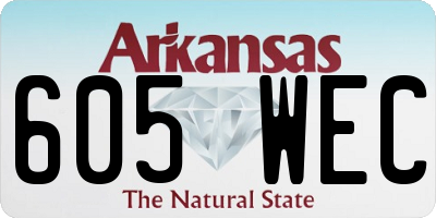 AR license plate 605WEC