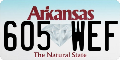 AR license plate 605WEF