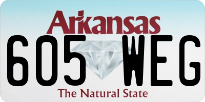 AR license plate 605WEG