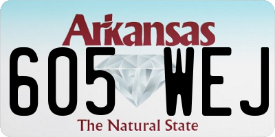 AR license plate 605WEJ