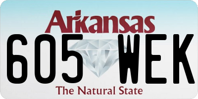 AR license plate 605WEK