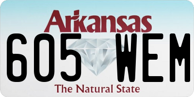 AR license plate 605WEM