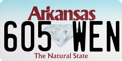 AR license plate 605WEN