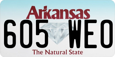 AR license plate 605WEO