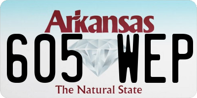 AR license plate 605WEP
