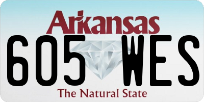 AR license plate 605WES