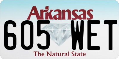 AR license plate 605WET