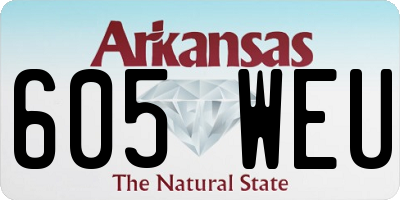 AR license plate 605WEU