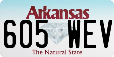 AR license plate 605WEV