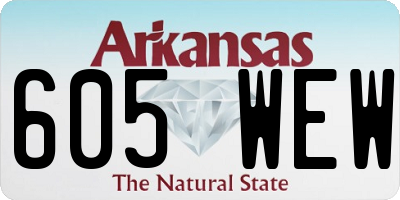 AR license plate 605WEW