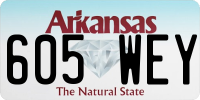 AR license plate 605WEY