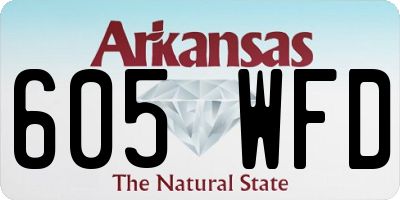 AR license plate 605WFD