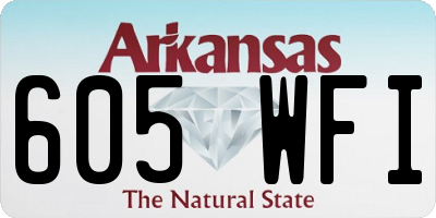 AR license plate 605WFI