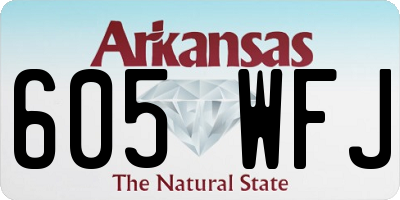AR license plate 605WFJ