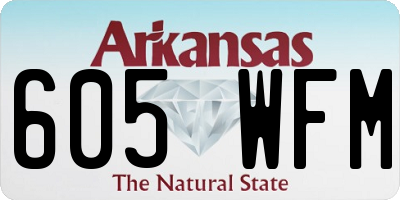 AR license plate 605WFM