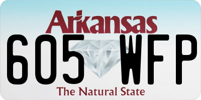 AR license plate 605WFP