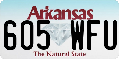 AR license plate 605WFU