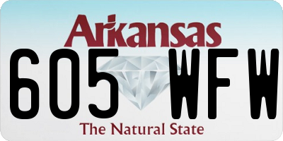 AR license plate 605WFW