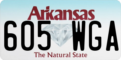 AR license plate 605WGA