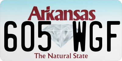 AR license plate 605WGF