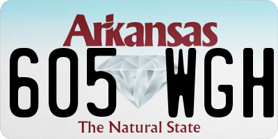 AR license plate 605WGH