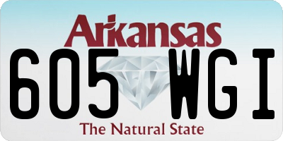 AR license plate 605WGI