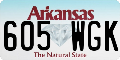 AR license plate 605WGK