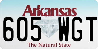 AR license plate 605WGT