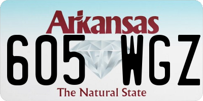 AR license plate 605WGZ