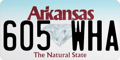 AR license plate 605WHA