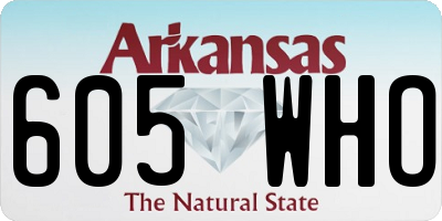 AR license plate 605WHO