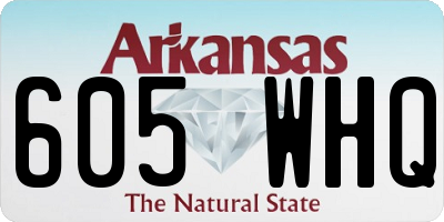 AR license plate 605WHQ