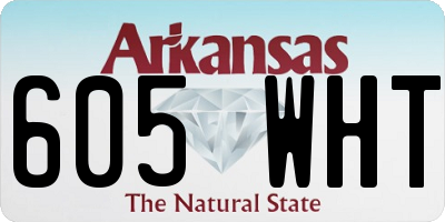 AR license plate 605WHT