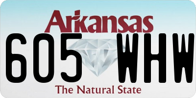 AR license plate 605WHW