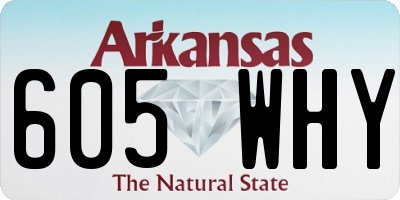 AR license plate 605WHY