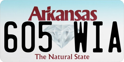 AR license plate 605WIA