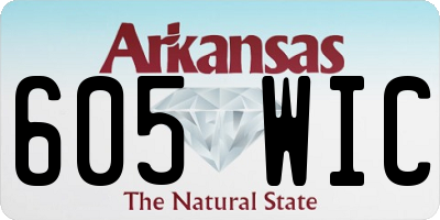 AR license plate 605WIC
